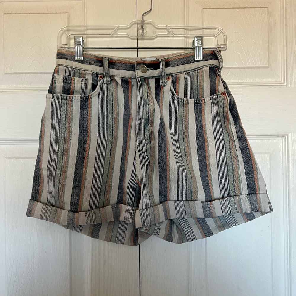 BDG Colorful Striped Mom Short